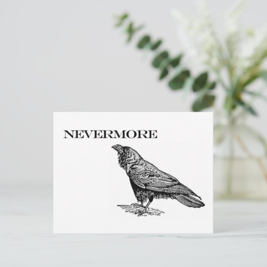 Nevermore Raven Briefkaart (Staand voorkant)