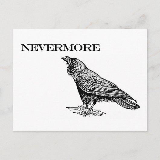Nevermore Raven Briefkaart (Voorkant)