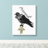 Nevermore Raven Canvas Afdruk (Insitu (Houten vloer))