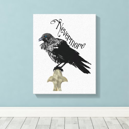 Nevermore Raven Canvas Afdruk (Insitu (Houten vloer))