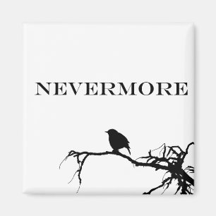 Nevermore Raven Edgar Allan Poe Design Magneet
