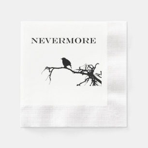 Nevermore Raven Edgar Allan Poe Design Servetten