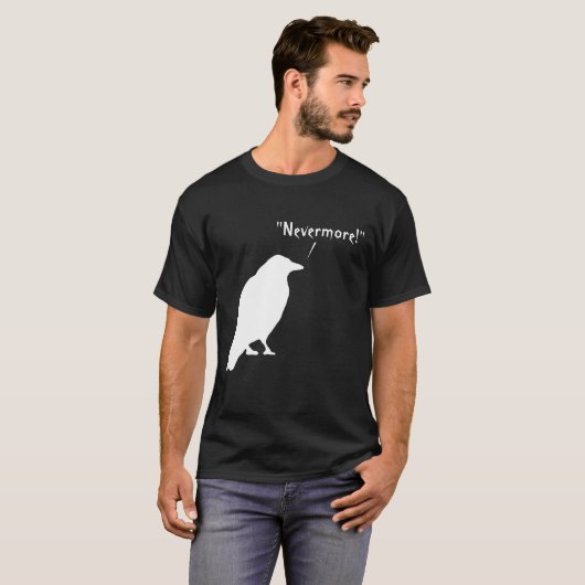 Nevermore Raven - Edgar Allen Poe Shirt (Voorkant volledig)