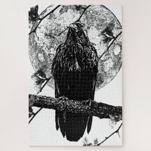 Nevermore Raven en de maan Legpuzzel