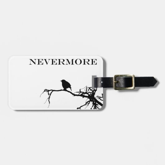 Nevermore Raven Gedicht Edgar Allan Poe Quote Bagagelabel (Voorkant horizontaal)