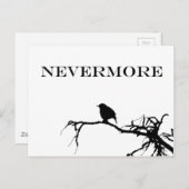Nevermore Raven Gedicht Edgar Allan Poe Quote Briefkaart (Voorkant / Achterkant)
