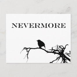 Nevermore Raven Gedicht Edgar Allan Poe Quote Briefkaart
