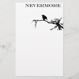 Nevermore Raven Gedicht Edgar Allan Poe Quote Briefpapier