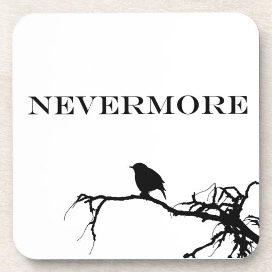 Nevermore Raven Gedicht Edgar Allan Poe Quote Drankjes Onderzetter (Voorkant)