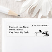 Nevermore Raven Gedicht Edgar Allan Poe Quote Etiket (Insitu)