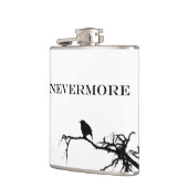 Nevermore Raven Gedicht Edgar Allan Poe Quote Heupfles (Links)