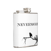 Nevermore Raven Gedicht Edgar Allan Poe Quote Heupfles (Rechts)