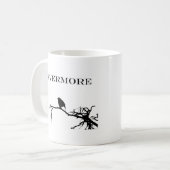 Nevermore Raven Gedicht Edgar Allan Poe Quote Koffiemok (Voorkant links)