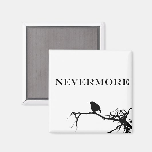 Nevermore Raven Gedicht Edgar Allan Poe Quote Magneet (Voorkant / Achterkant)