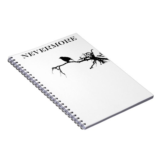 Nevermore Raven Gedicht Edgar Allan Poe Quote Notitieboek (Rechterzijde)