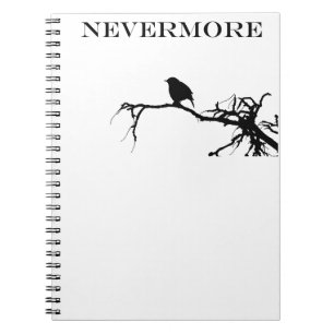 Nevermore Raven Gedicht Edgar Allan Poe Quote Notitieboek