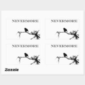 Nevermore Raven Gedicht Edgar Allan Poe Quote Rechthoekige Sticker (Vel)