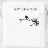 Nevermore Raven Gedicht Edgar Allan Poe Quote Rechthoekige Sticker (Tas)