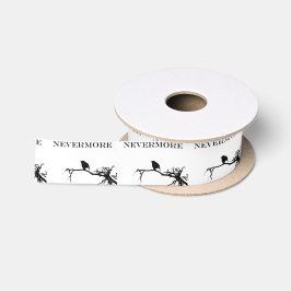 Nevermore Raven Gedicht Edgar Allan Poe Quote Satijnen Lint