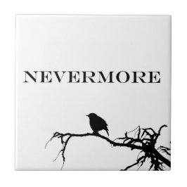 Nevermore Raven Gedicht Edgar Allan Poe Quote Tegeltje