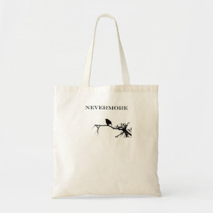 Nevermore Raven Gedicht Edgar Allan Poe Quote Tote Bag