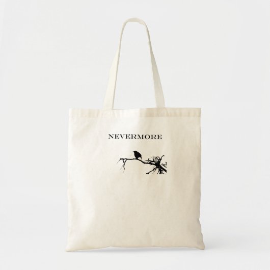Nevermore Raven Gedicht Edgar Allan Poe Quote Tote Bag (Voorkant)