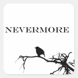 Nevermore Raven Gedicht Edgar Allan Poe Quote Vierkante Sticker