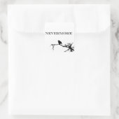 Nevermore Raven Gedicht Edgar Allan Poe Quote Vierkante Sticker (Tas)