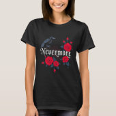 Nevermore Raven Gothic Halloween T-shirt (Voorkant)
