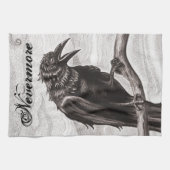 Nevermore Raven in de Mist Kitchen Towel Theedoek (Horizontaal)