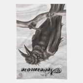 Nevermore Raven in de Mist Kitchen Towel Theedoek (Verticaal)