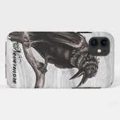Nevermore Raven in het Mist iPhone Hoesje (Achterkant (horizontaal))