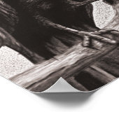 Nevermore Raven in het Mist Poster (Hoek)