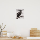 Nevermore Raven in het Mist Poster (Keuken)