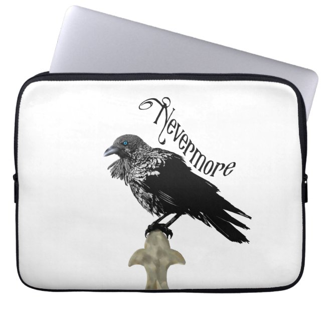 Nevermore Raven Laptop Sleeve (Voorkant)