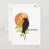 Nevermore - Raven & Moon door Poe Briefkaart (Voorkant / Achterkant)