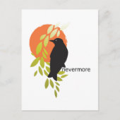 Nevermore - Raven & Moon door Poe Briefkaart (Voorkant)