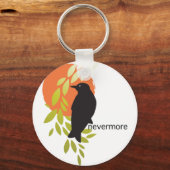 Nevermore - Raven & Moon door Poe Sleutelhanger (Voorkant)
