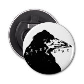 Nevermore Raven of Edgar Allan Poe Button Flesopener (Voorkant)