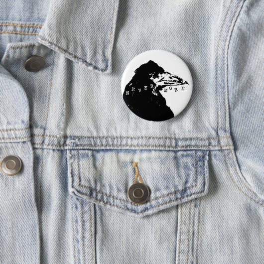 Nevermore Raven of Edgar Allan Poe Ronde Button 5,7 Cm (In situ)