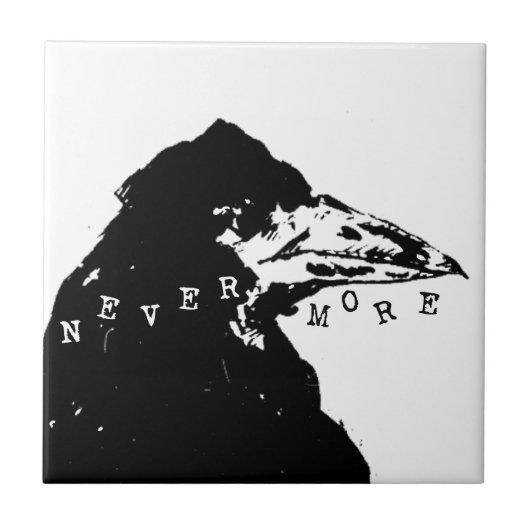 Nevermore Raven of Edgar Allan Poe Tegeltje (Voorkant)