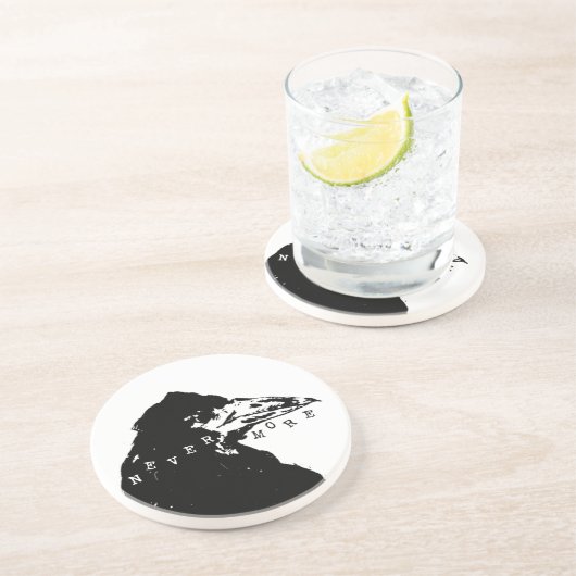 Nevermore Raven of Edgar Allan Poe Zandsteen Onderzetter (Zijkant)