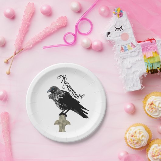 Nevermore Raven Papieren Bordje (Feest)