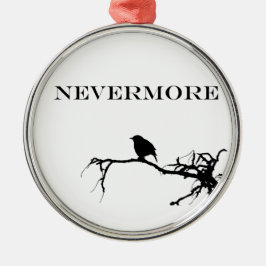 Nevermore Raven Poem Edgar Allan Poe Design Metalen Ornament
