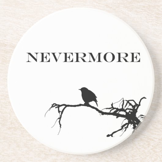 Nevermore Raven Poem Edgar Allan Poe Design Zandsteen Onderzetter (Voorkant)