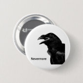 Nevermore Raven Ronde Button 5,7 Cm (Voorkant /achterkant)