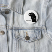 Nevermore Raven Ronde Button 5,7 Cm (In situ)