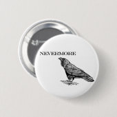 Nevermore Raven Ronde Button 5,7 Cm (Voorkant /achterkant)