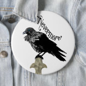 Nevermore Raven Ronde Button 6,0 Cm (In situ)