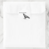Nevermore Raven Ronde Sticker (Tas)
